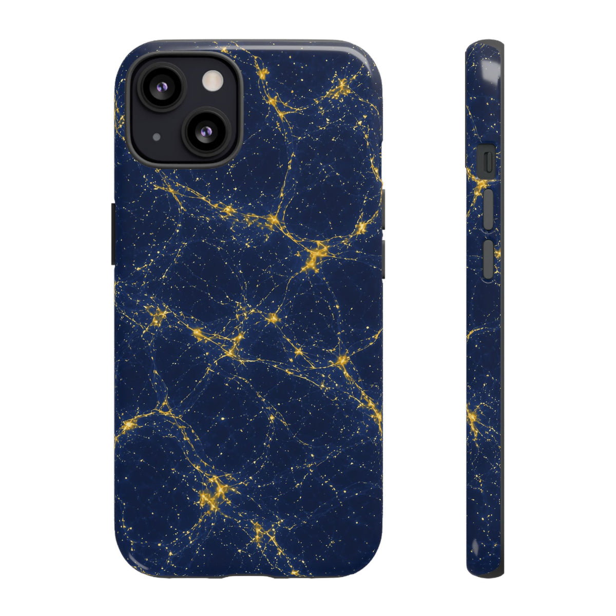 Neon Mycelium - Mustard Navy Phone Case