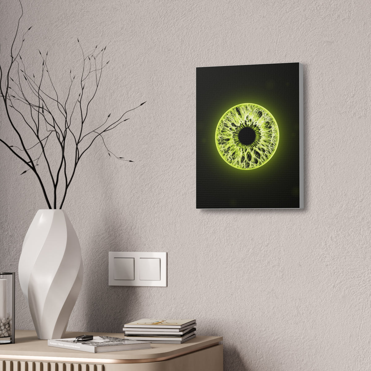 BLXNTT Iris – Lace Web Toxic Chartreuse Glossy Canvas