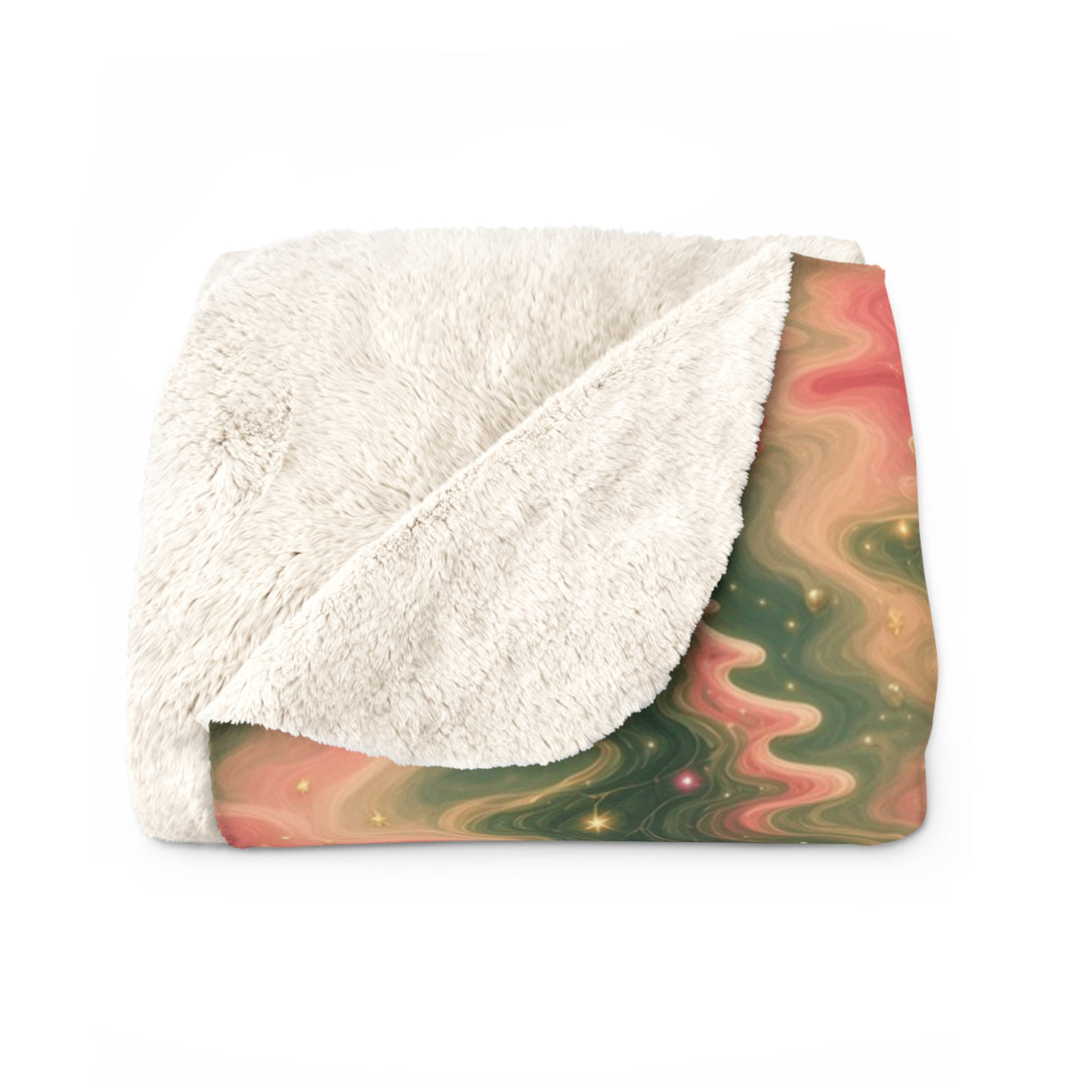Trees Trippy Christmas Sherpa Blanket