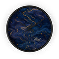 Navy & Gold Marble Wall Clock