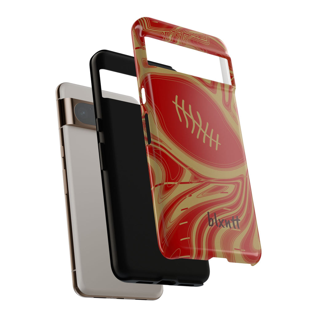 Scarlet & Gold Trippy Football Phone Case