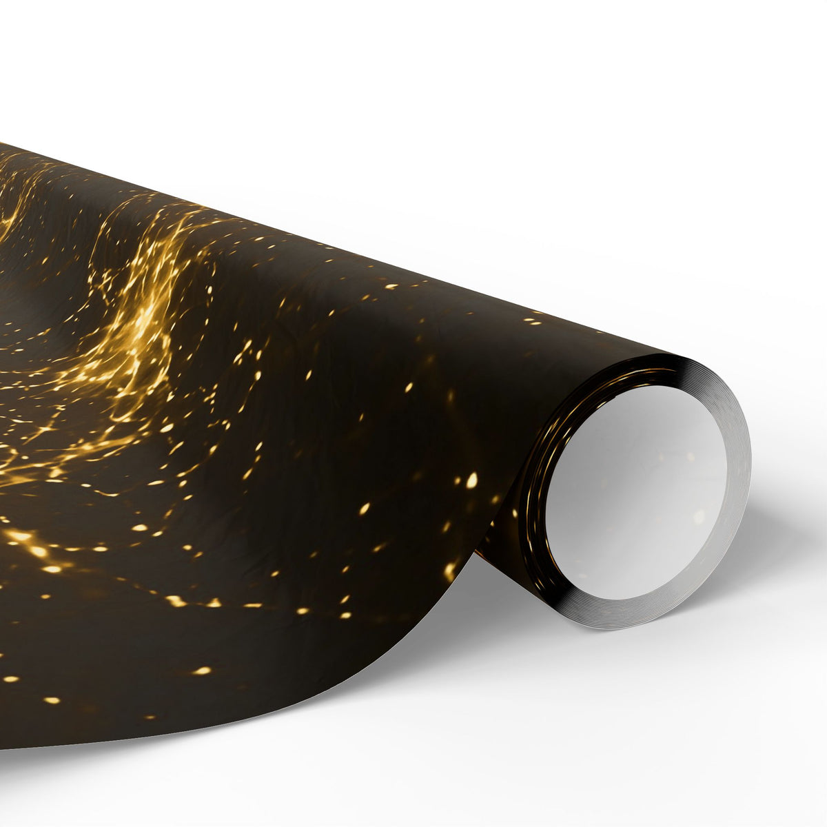 Neon Mycelium - Gold Filigree Wrapping Paper
