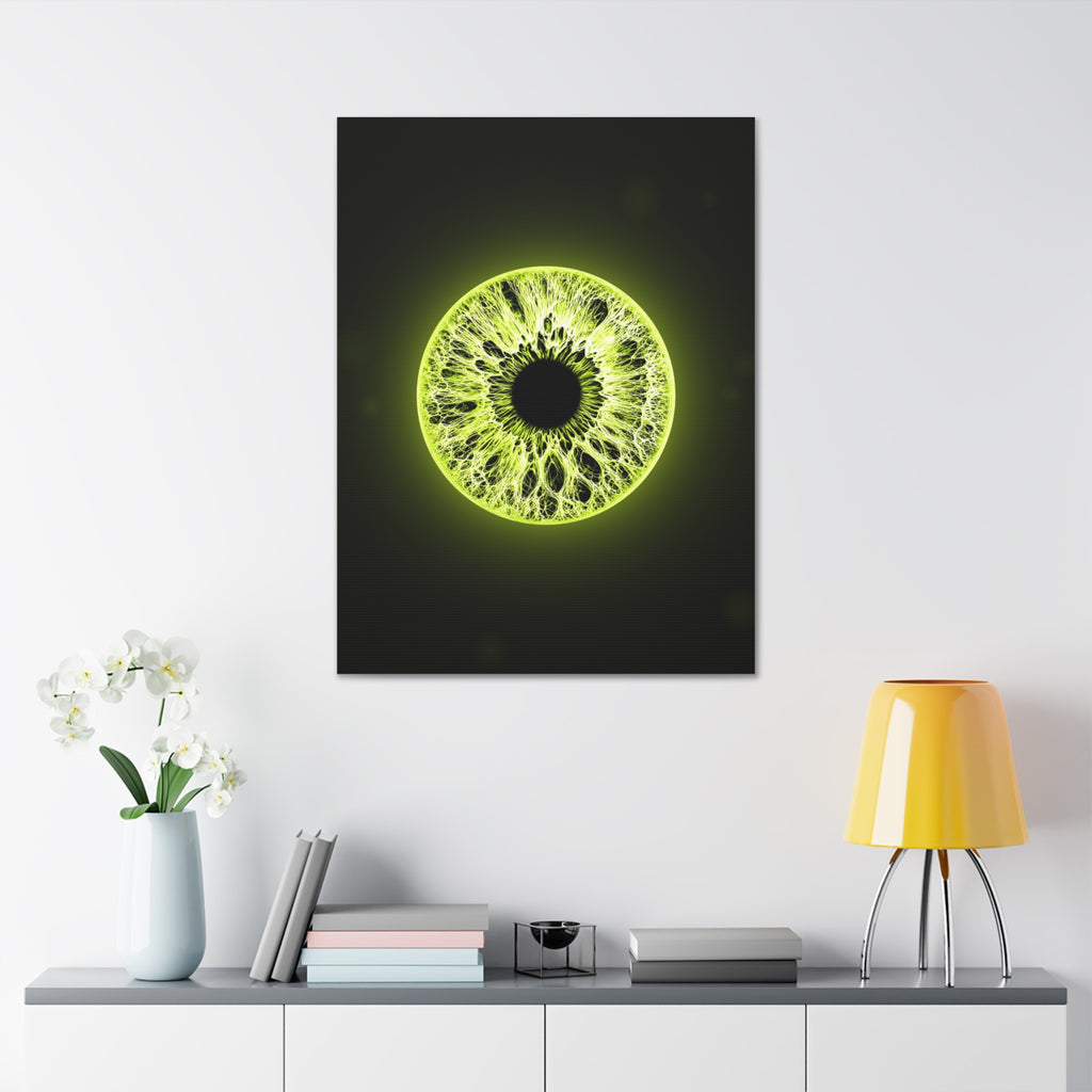 BLXNTT Iris – Lace Web Toxic Chartreuse Glossy Canvas