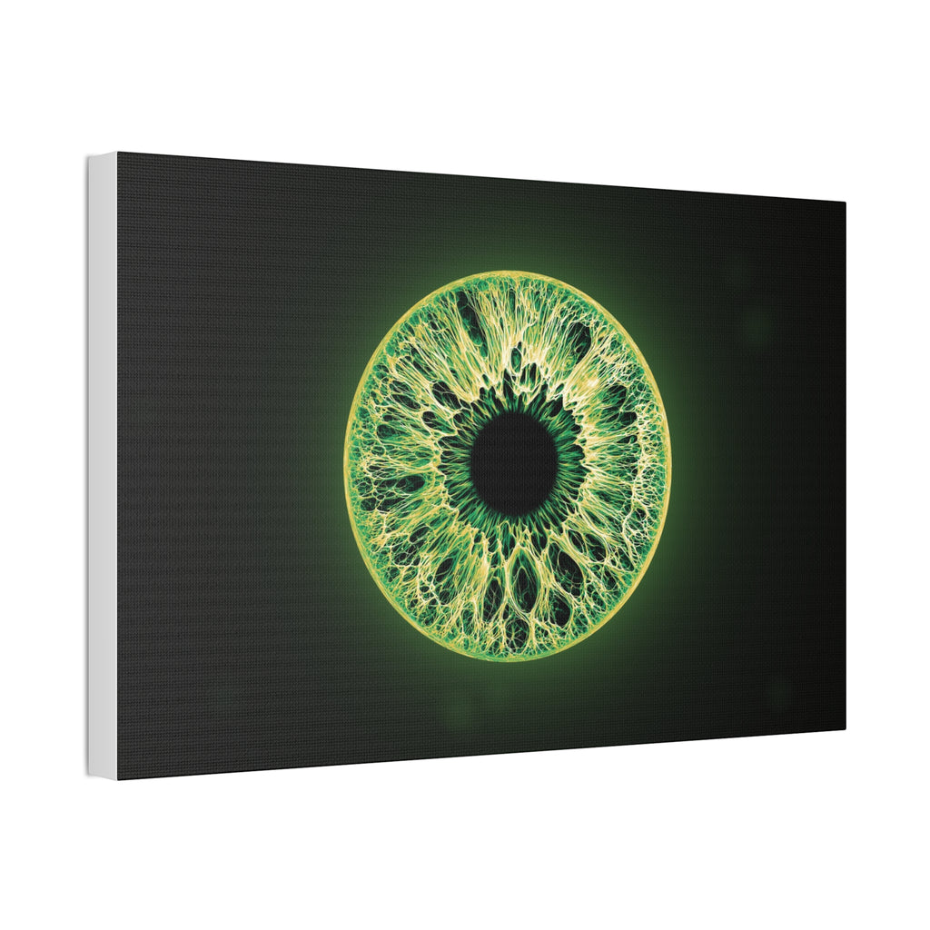 BLXNTT Iris – Lace Web Emerald Gold Glossy Canvas