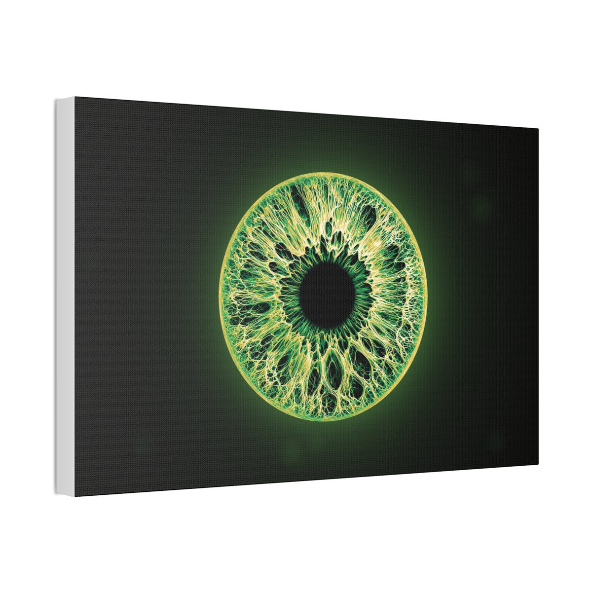 BLXNTT Iris – Lace Web Emerald Gold Glossy Canvas