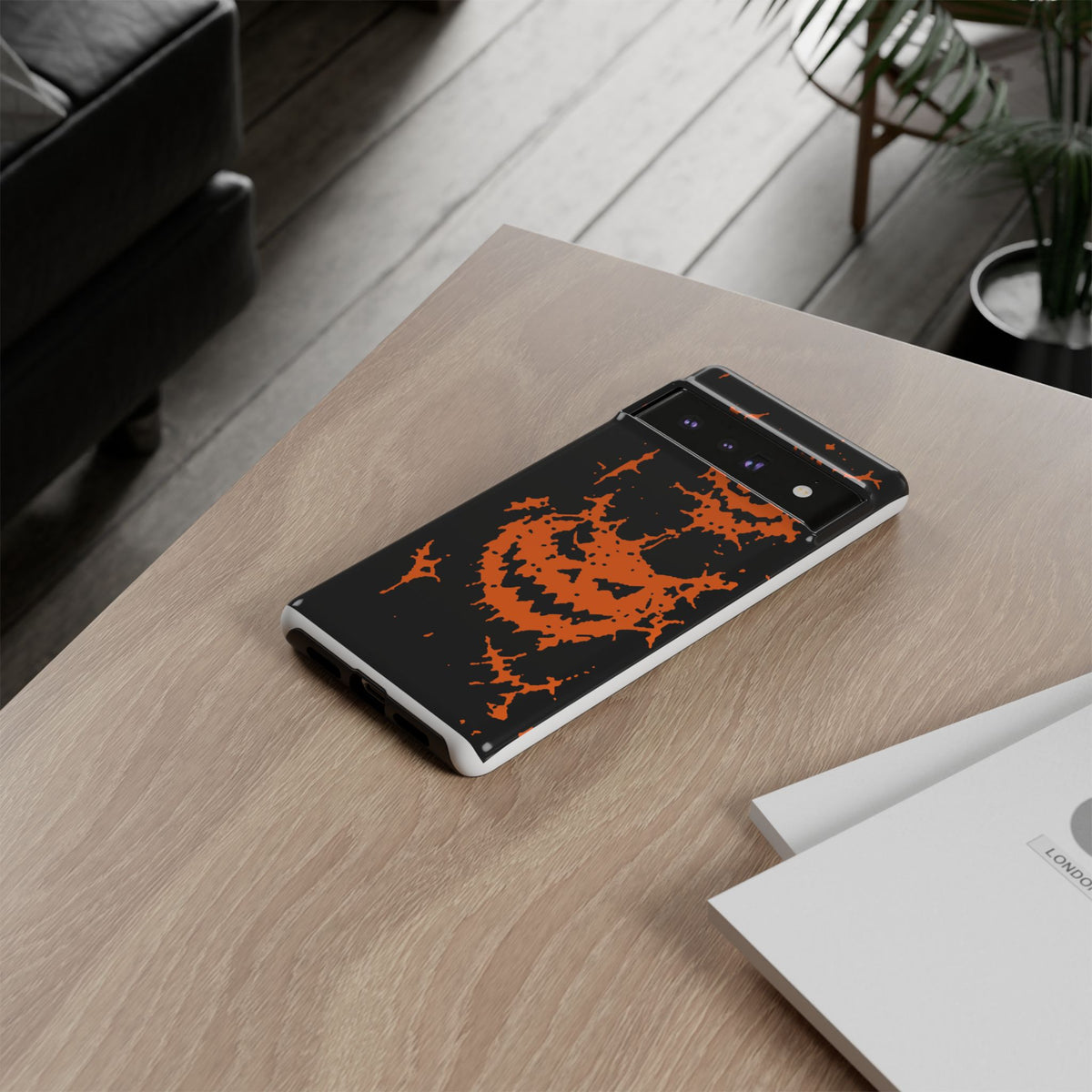 Orange Spiderweb Pumpkin Phone Case