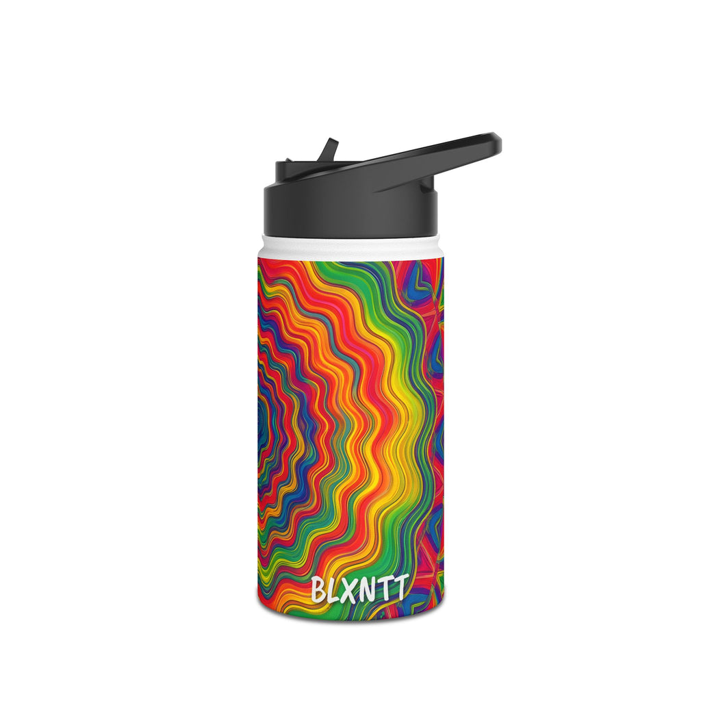 Hypnotic Rainbow Ripple Water Bottle