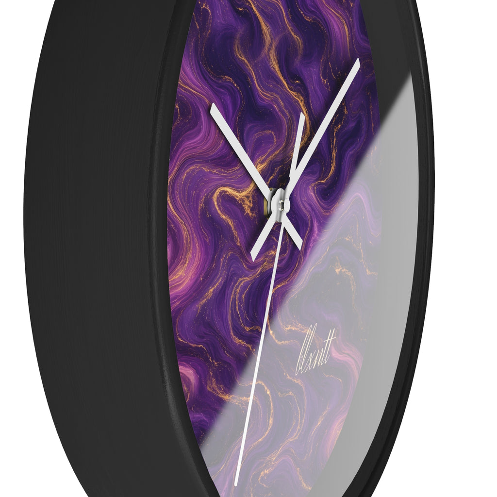 Royal Purple Marble Wall Clock