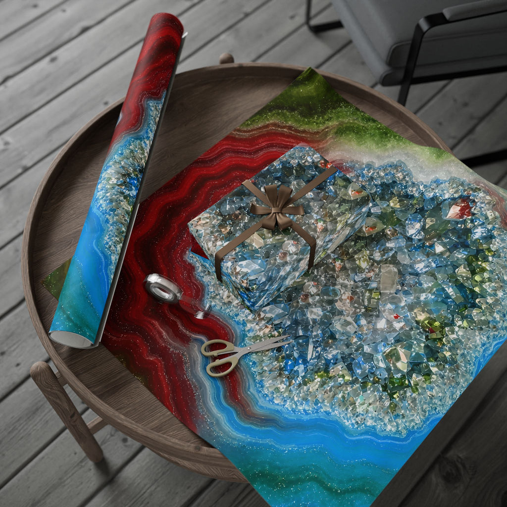 Geode Core - Lagoon Wrapping Paper