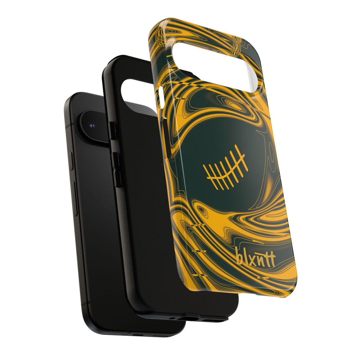 Green & Gold Trippy Football Phone Case