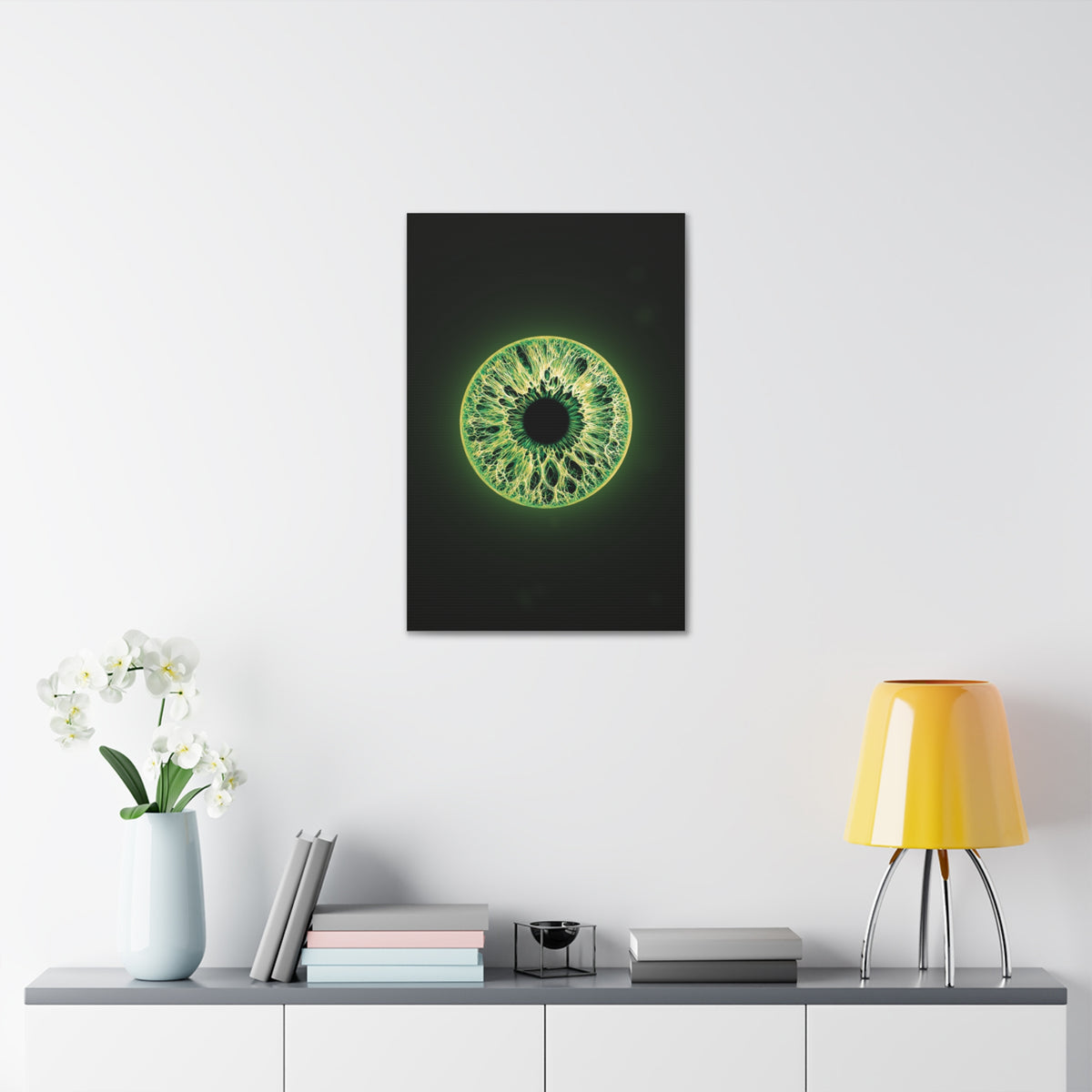 BLXNTT Iris – Lace Web Emerald Gold Glossy Canvas
