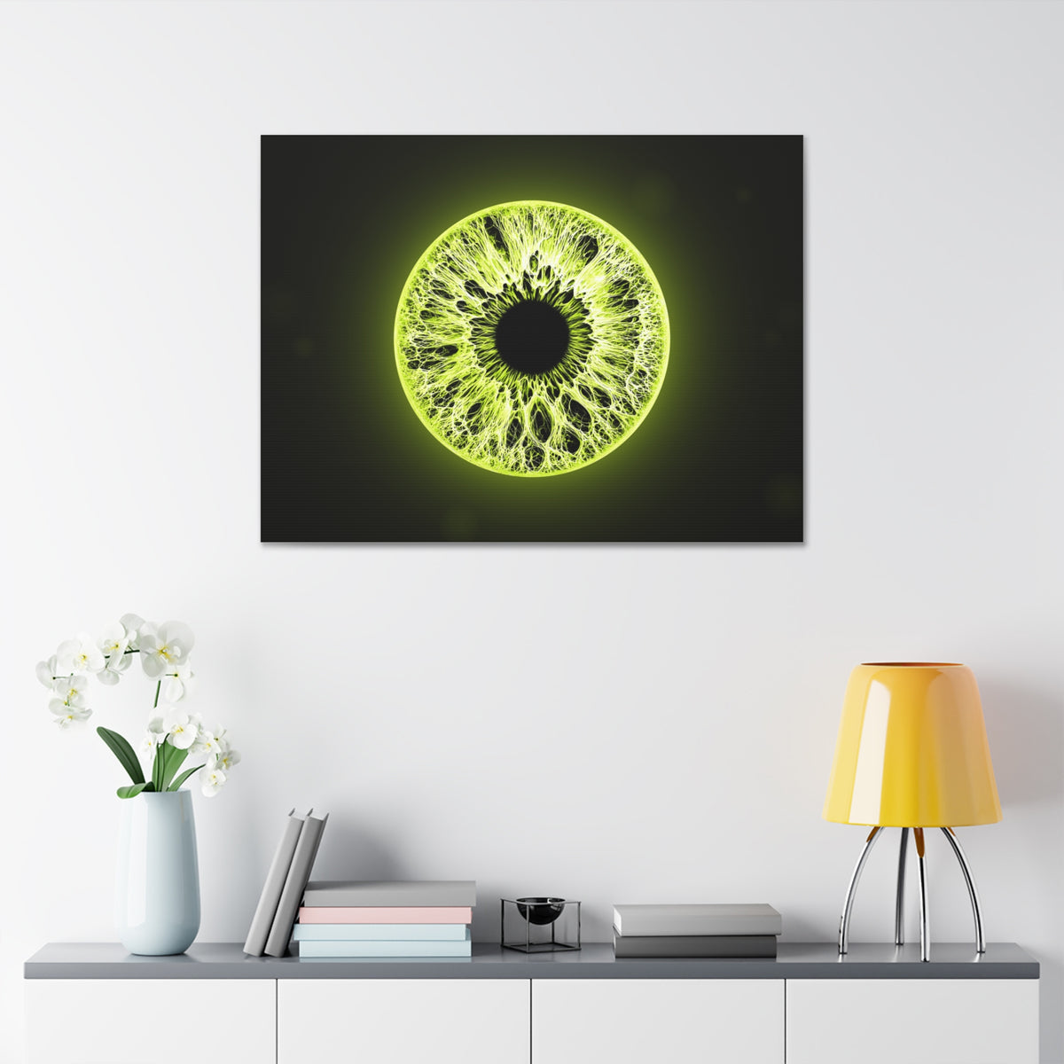 BLXNTT Iris – Lace Web Toxic Chartreuse Glossy Canvas