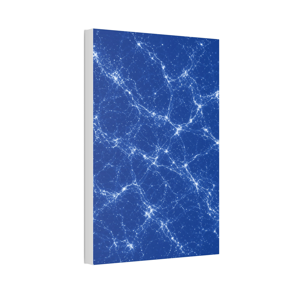 Neon Mycelium - Blueprint Glossy Canvas