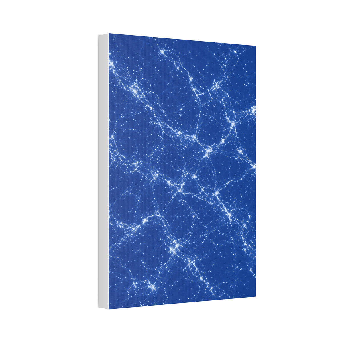 Neon Mycelium - Blueprint Glossy Canvas