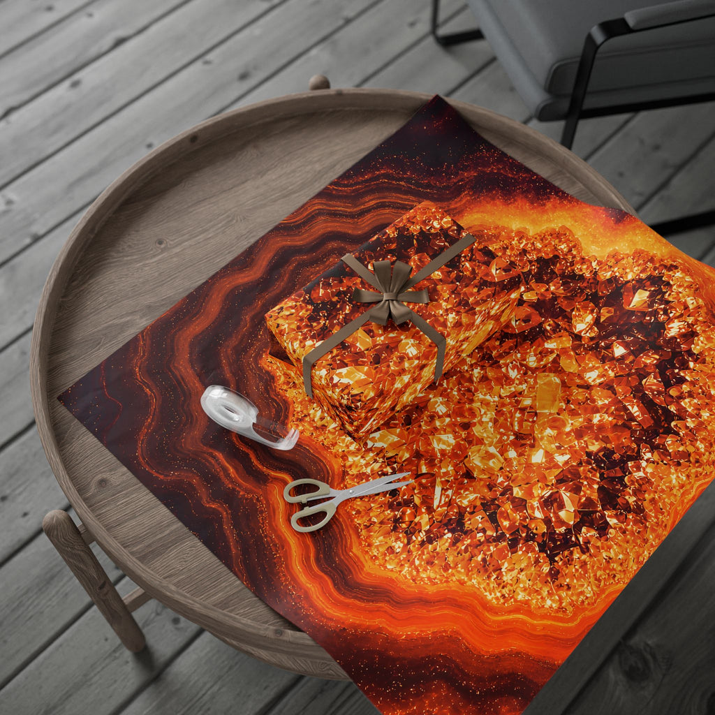 Geode Core - Molten Lava Wrapping Paper