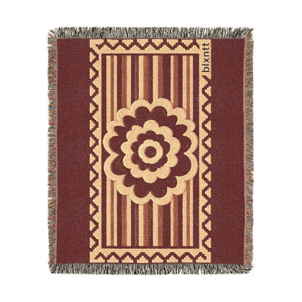 BLXNTT Red Hippie Woven Blanket #1