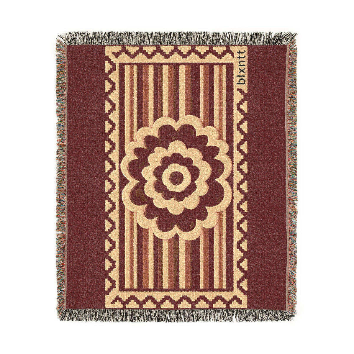 BLXNTT Red Hippie Woven Blanket #1