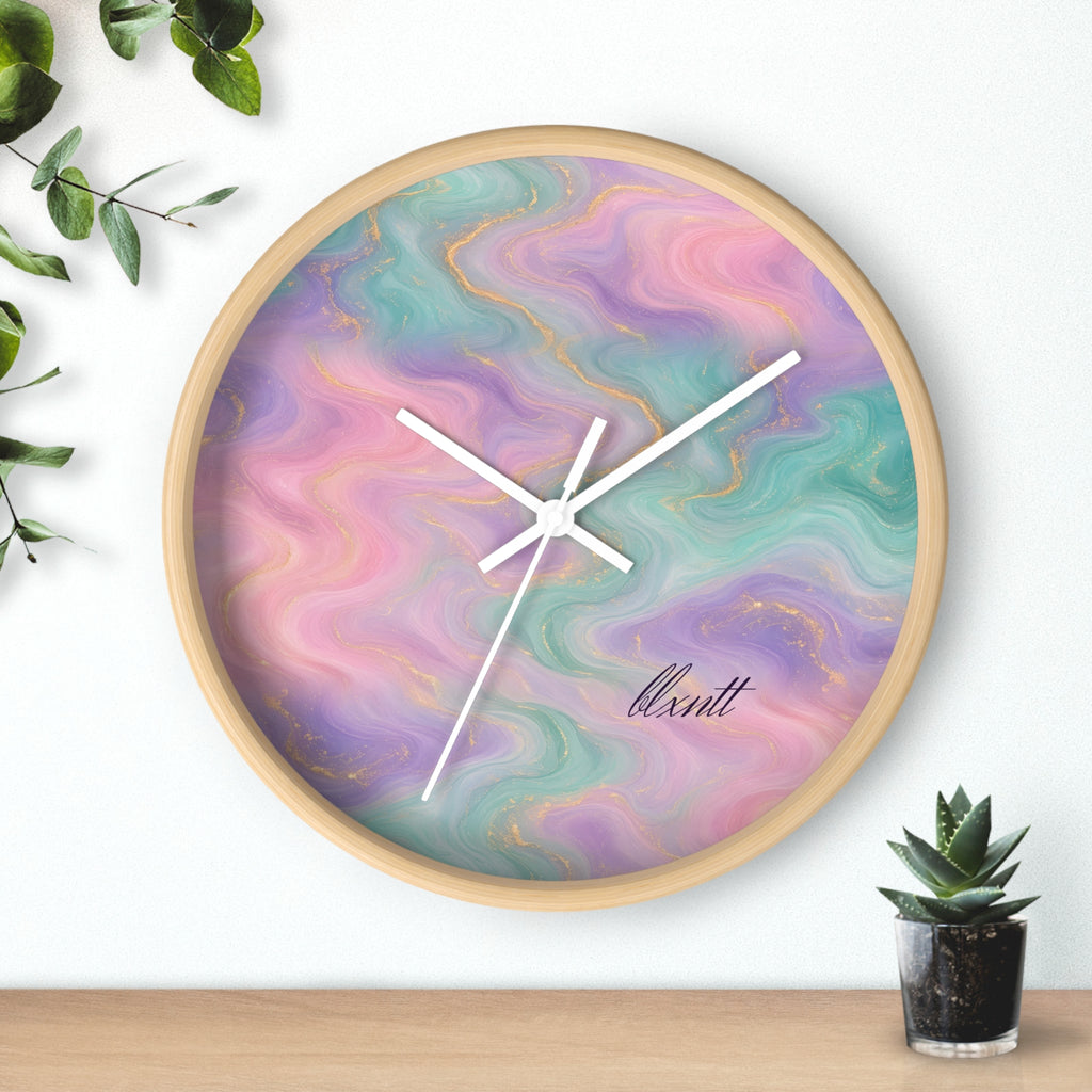 Pastel Marble Wall Clock