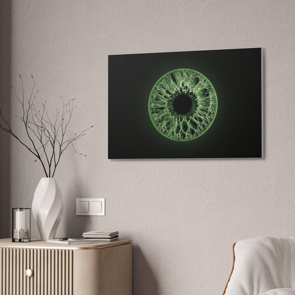 BLXNTT Iris – Lace Web Green Glossy Canvas