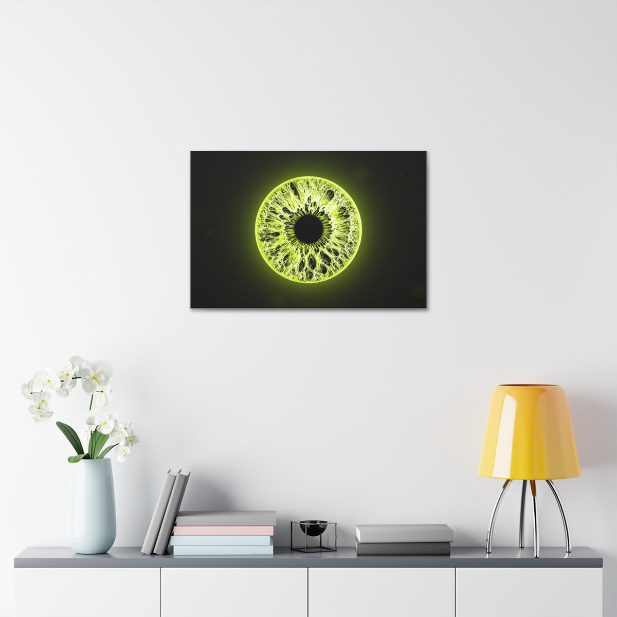 BLXNTT Iris – Lace Web Toxic Chartreuse Glossy Canvas