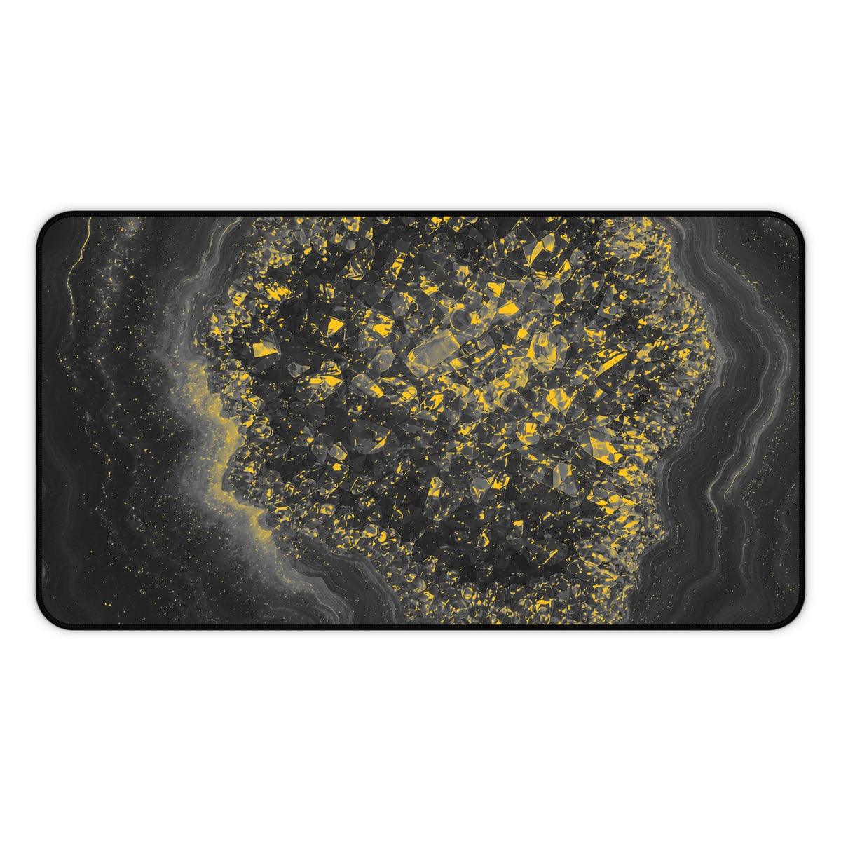 Geode Core - Mono Gold Spark Desk Mat