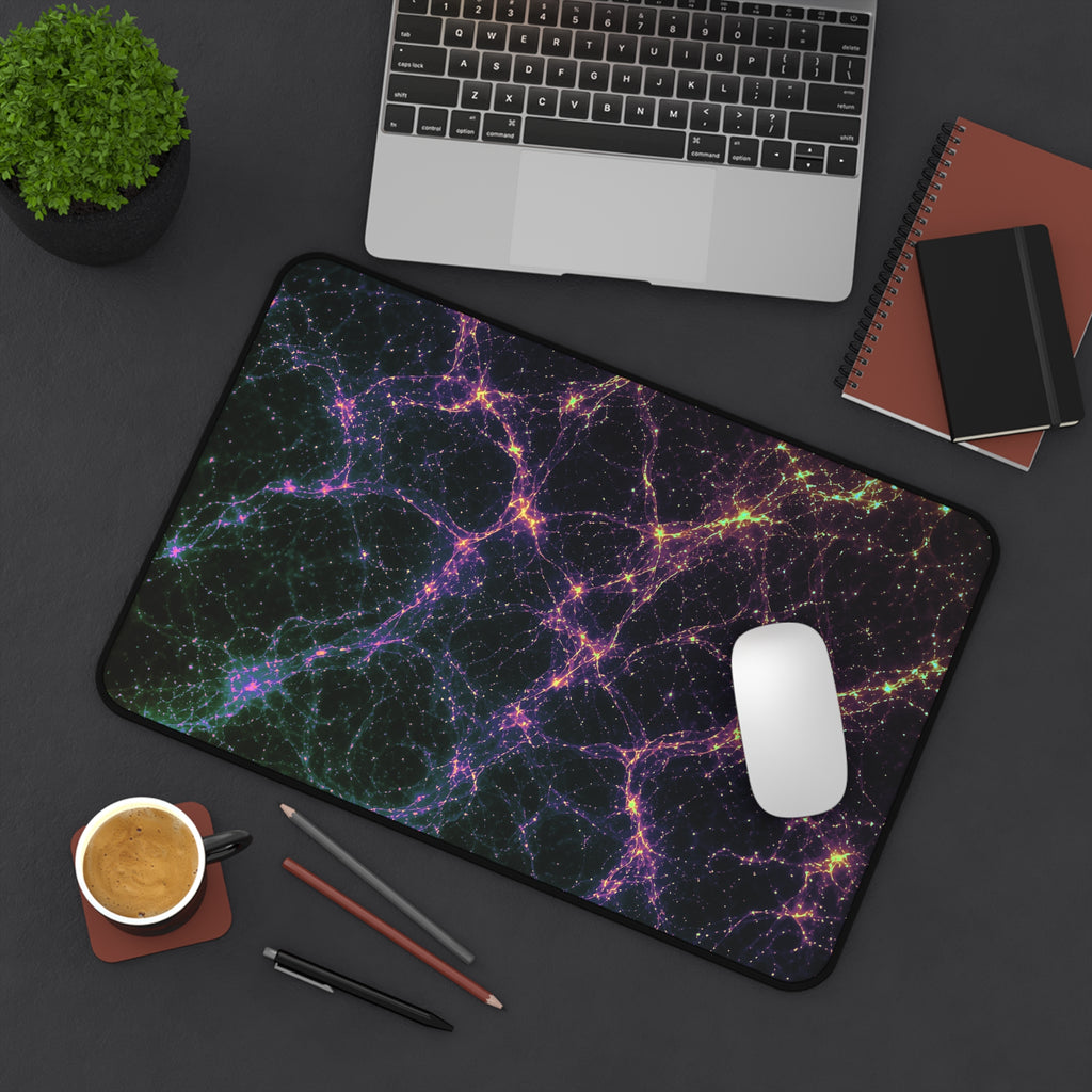 Neon Mycelium - Holographic Desk Mat