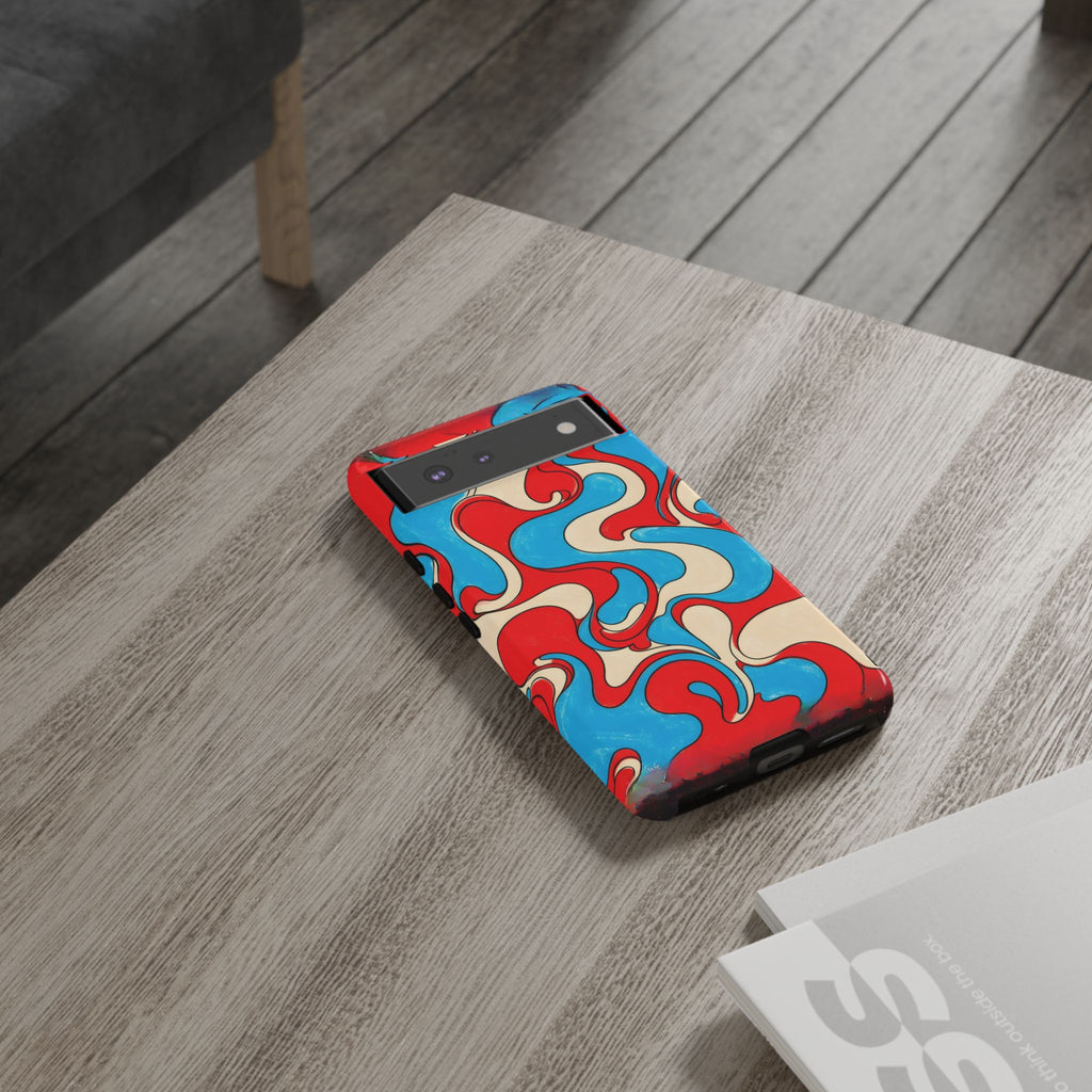 Fillmore Flow - Red, Cyan & Cream Phone Case