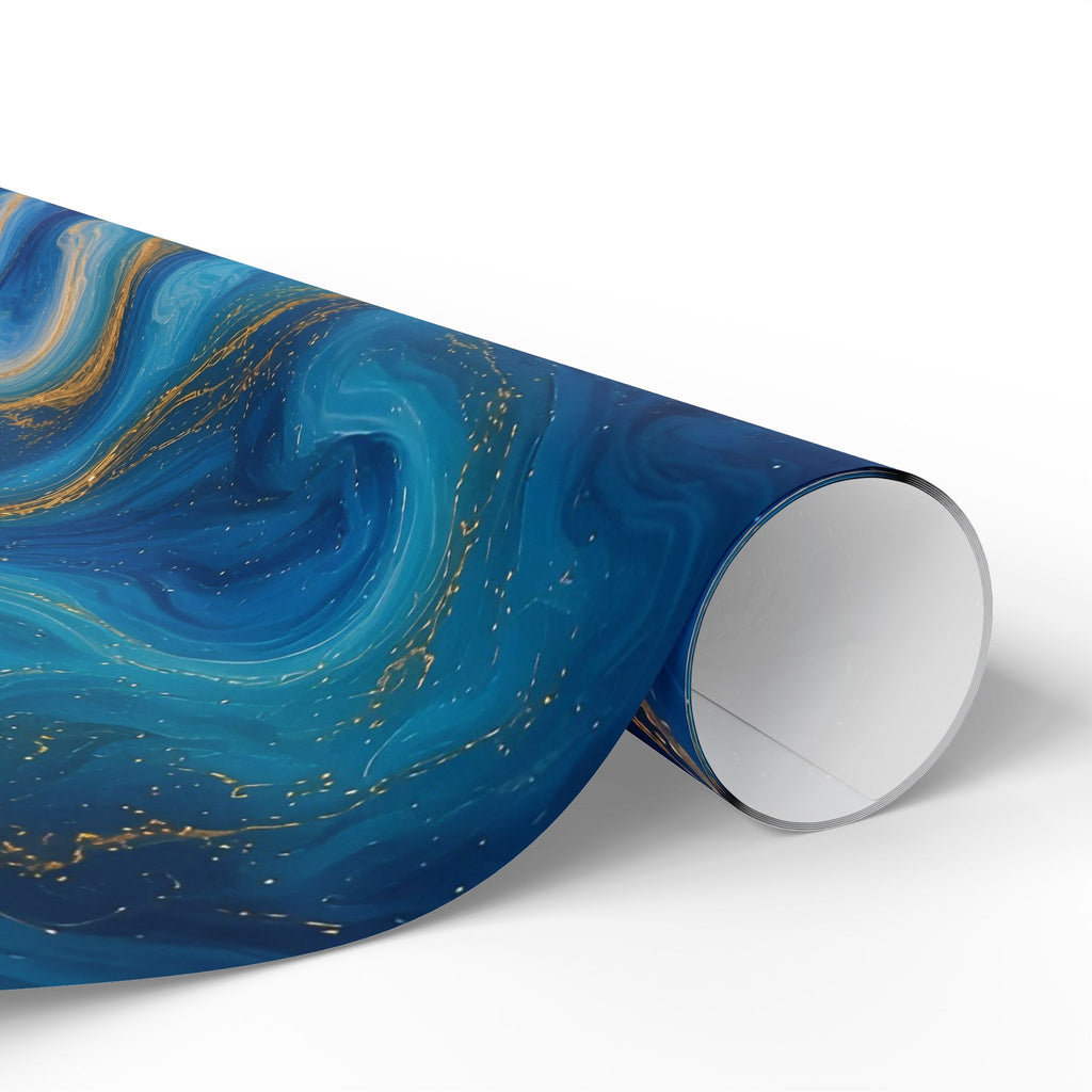 Ocean Blue Marble Wrapping Paper