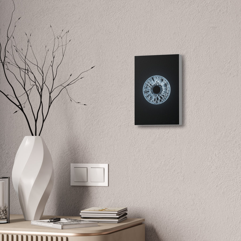 BLXNTT Iris – Lace Web Ice Blue Glossy Canvas
