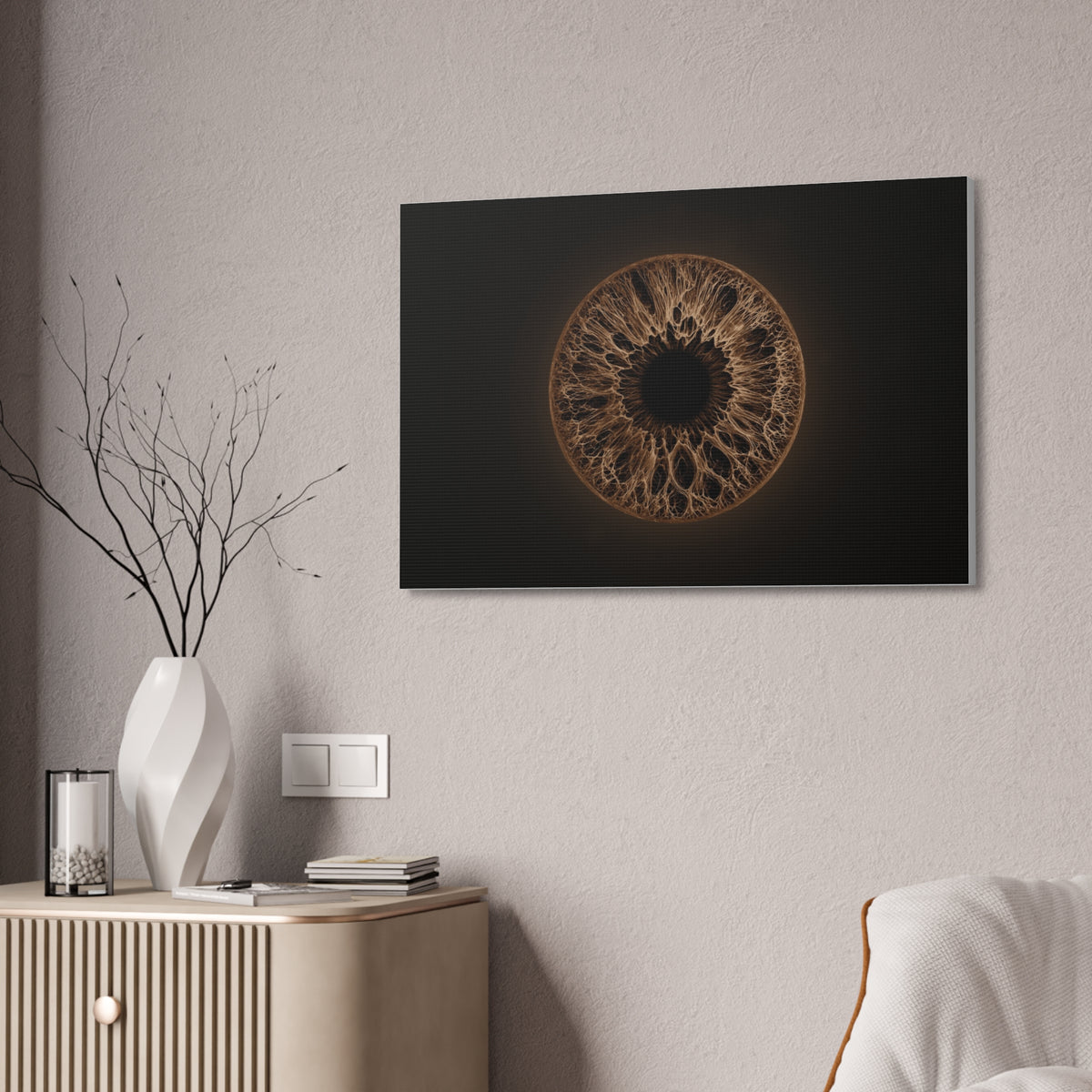 BLXNTT Iris – Lace Web Dark Brown Glossy Canvas