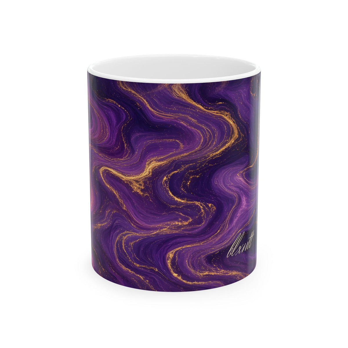 Royal Purple Marble Mug