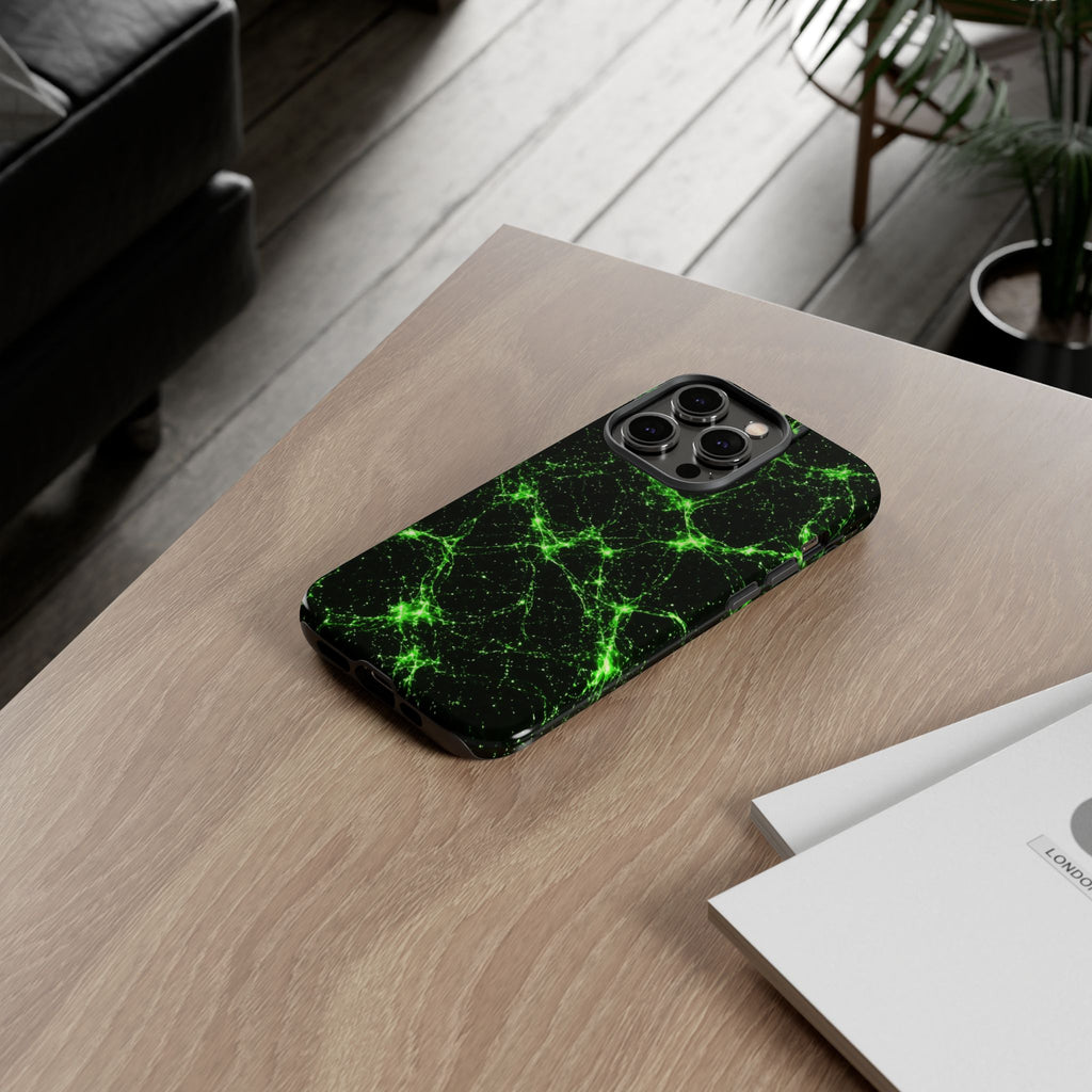 Neon Mycelium - Toxic Lime Phone Case