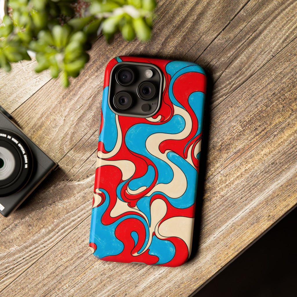 Fillmore Flow - Red, Cyan & Cream Phone Case