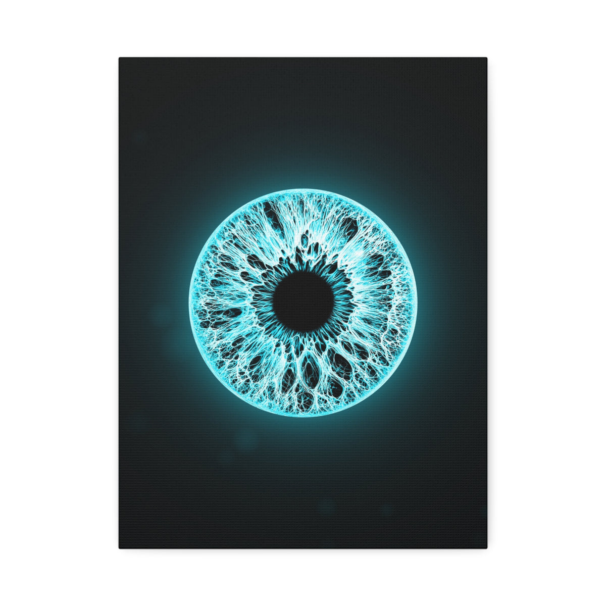 BLXNTT Iris – Lace Web Electric Cyan Glossy Canvas