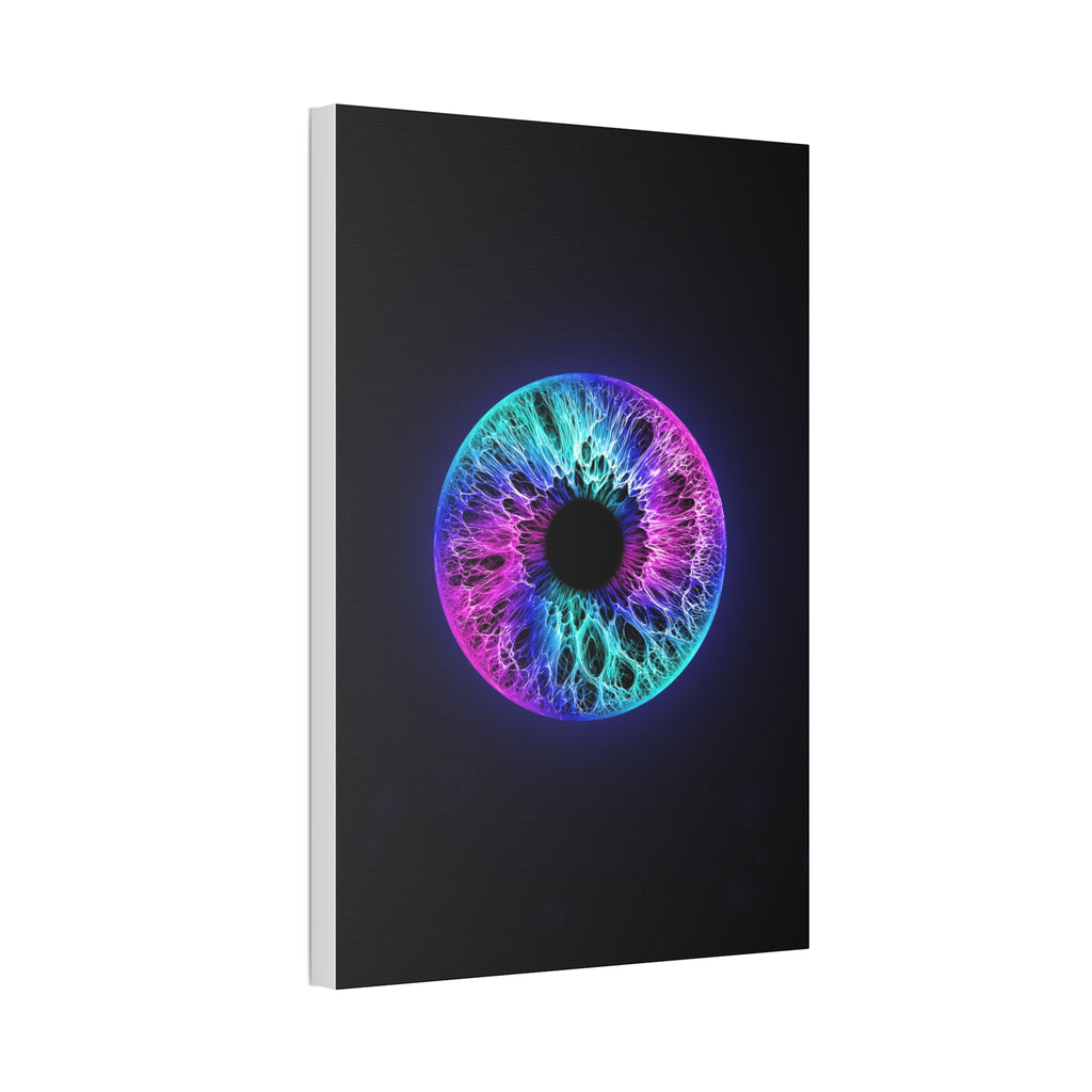 BLXNTT Iris – Lace Web Galaxy Teal Magenta Glossy Canvas