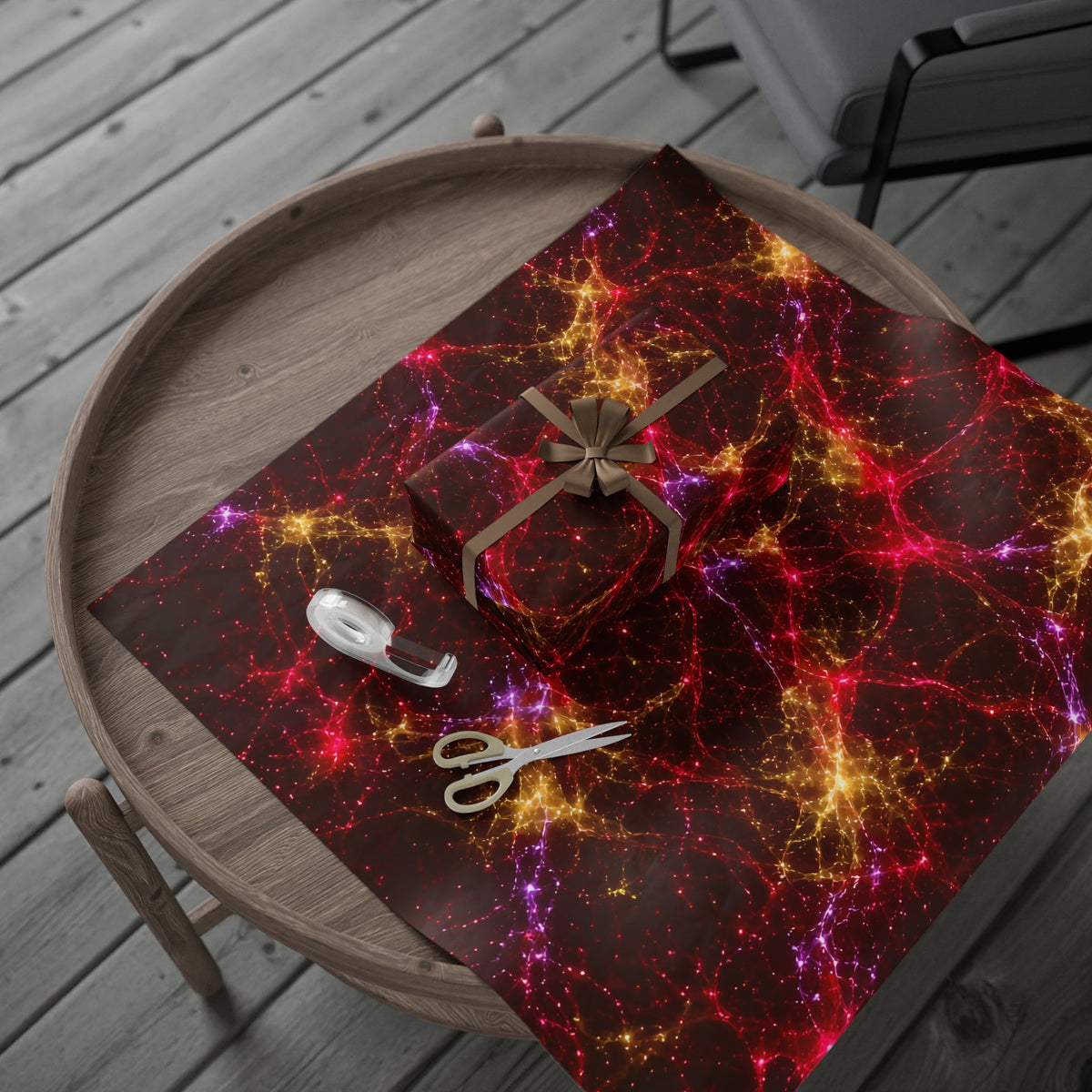 Neon Mycelium - Rainbow Nerve Wrapping Paper