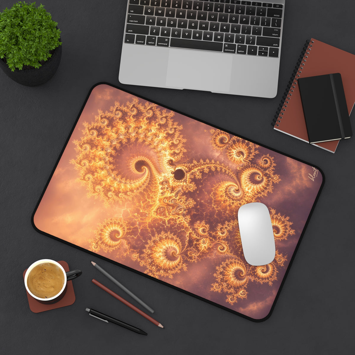 Copper Infinity - Golden Hour Desk Mat