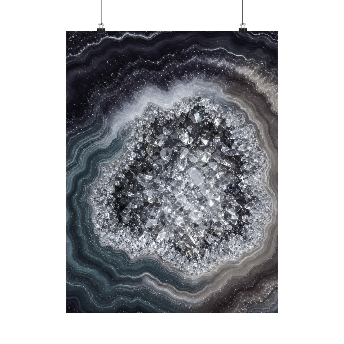 Geode Core - Silver Smoke Poster