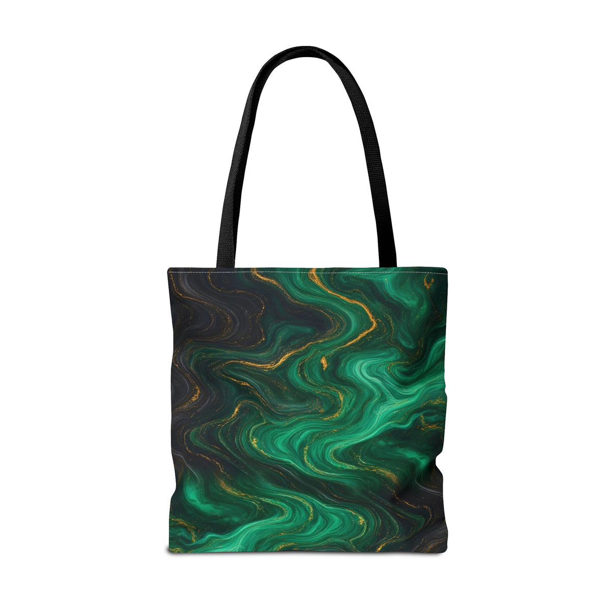 Emerald & Black Marble Tote Bag