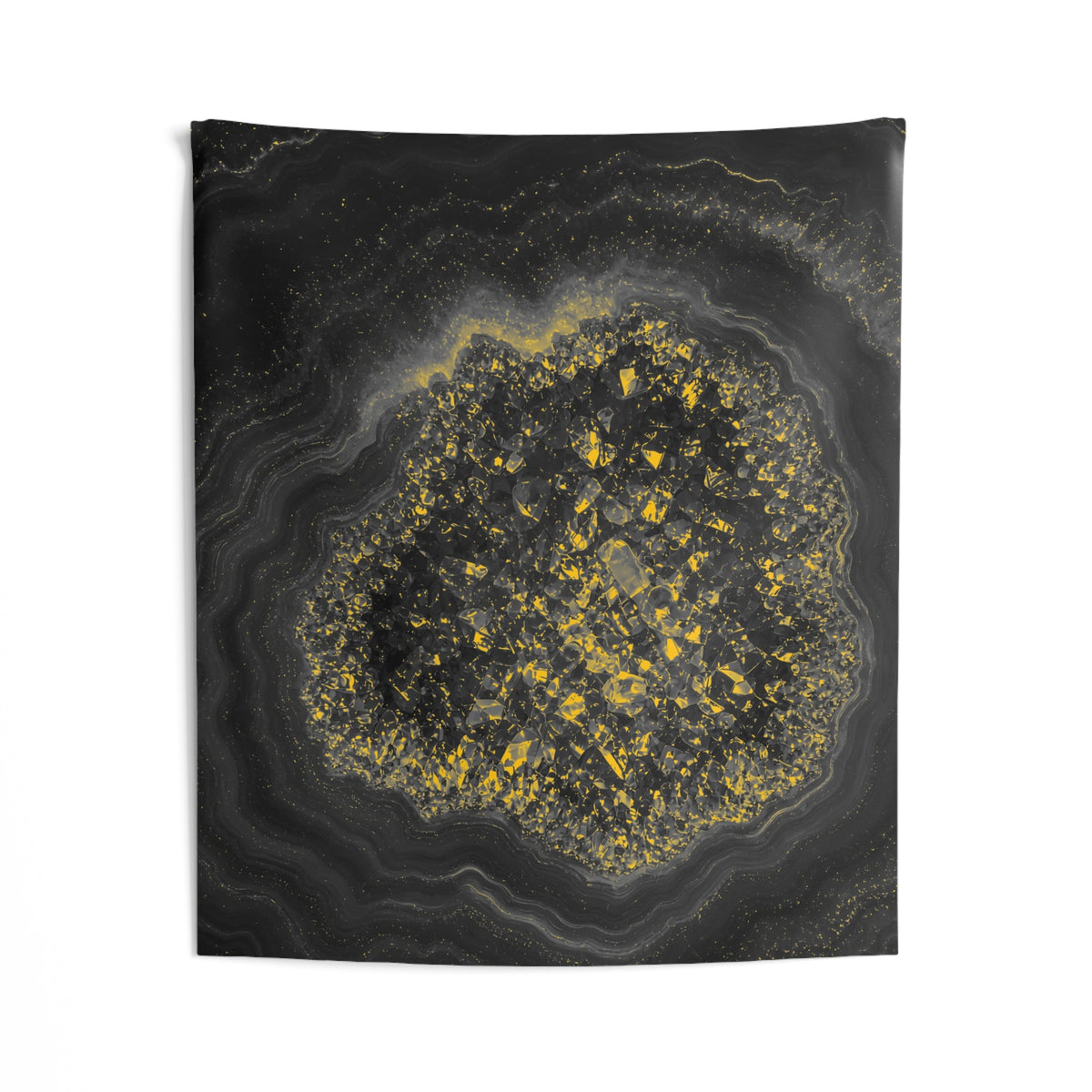 Geode Core - Mono Gold Spark Tapestry