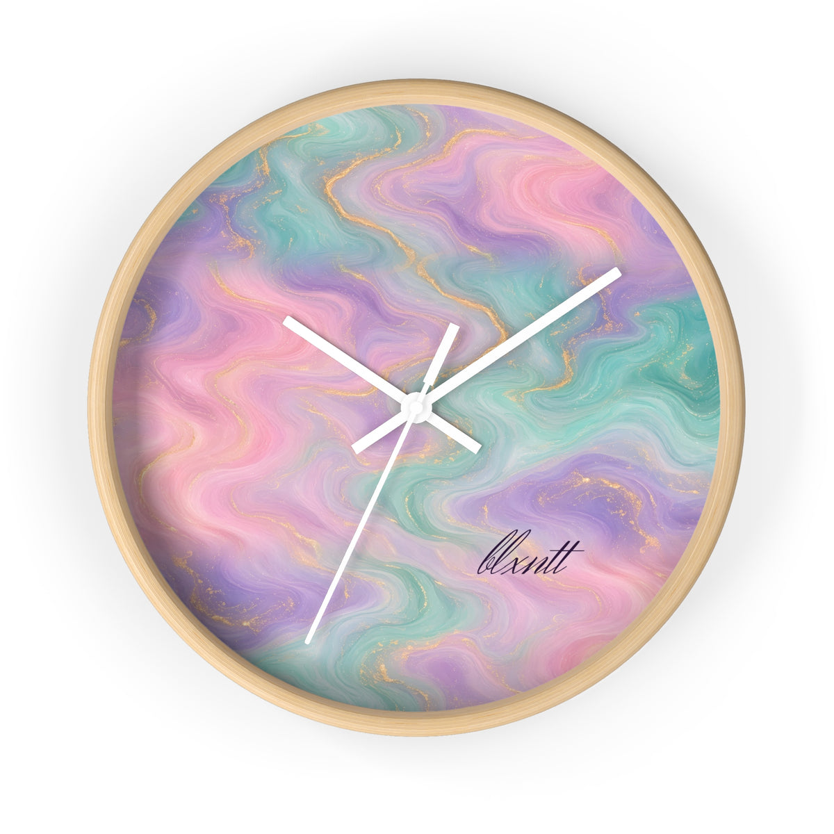 Pastel Marble Wall Clock