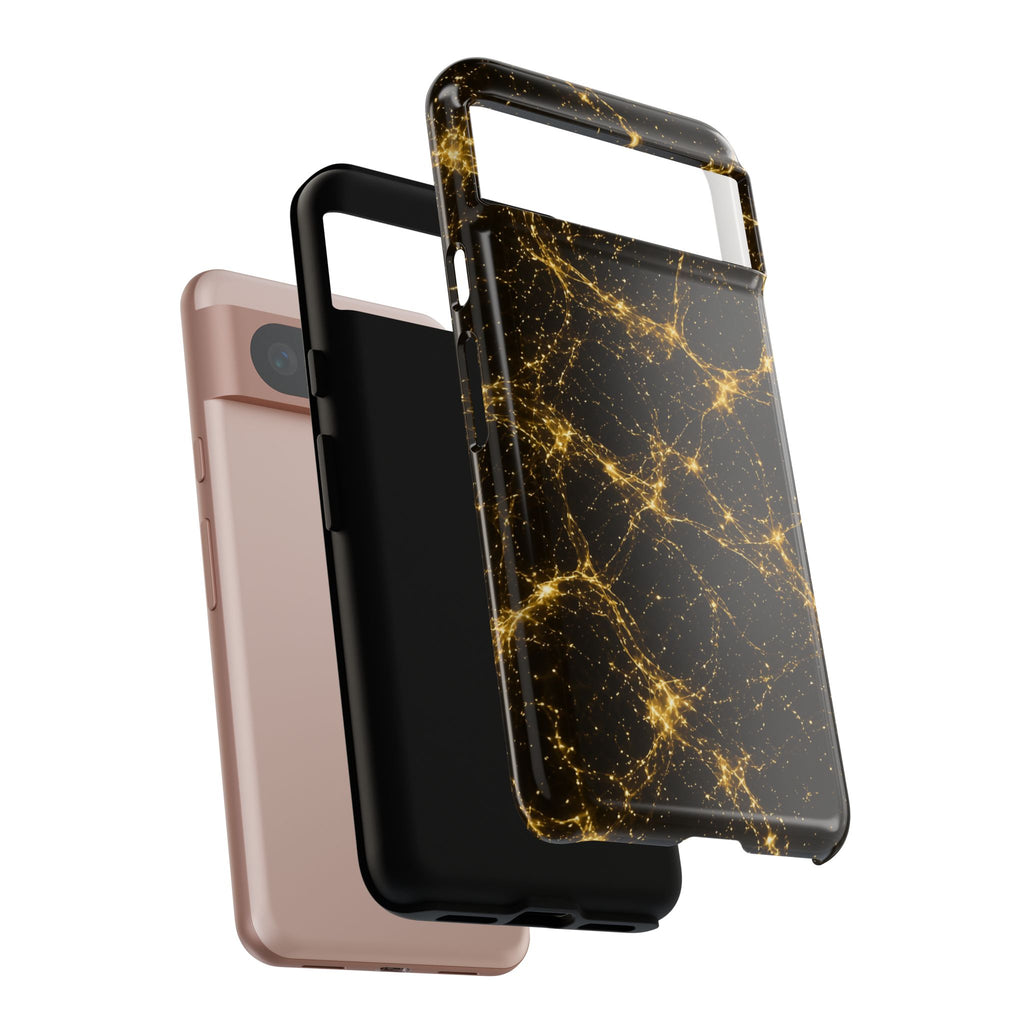 Neon Mycelium - Gold Filigree Phone Case