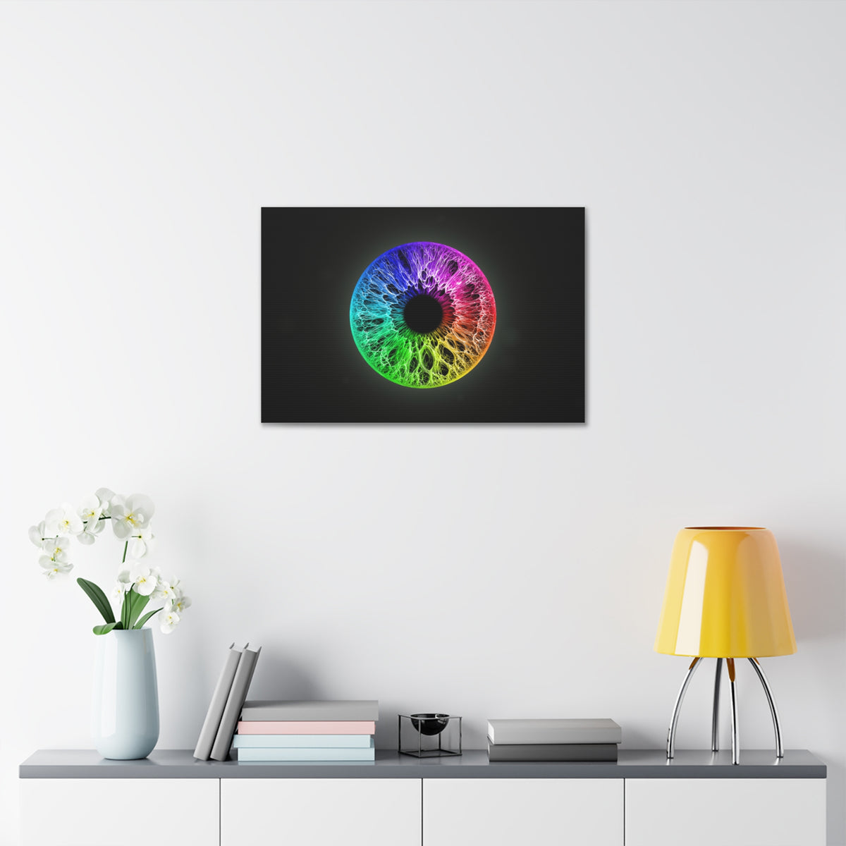 BLXNTT Iris – Lace Web Rainbow Sectors Glossy Canvas