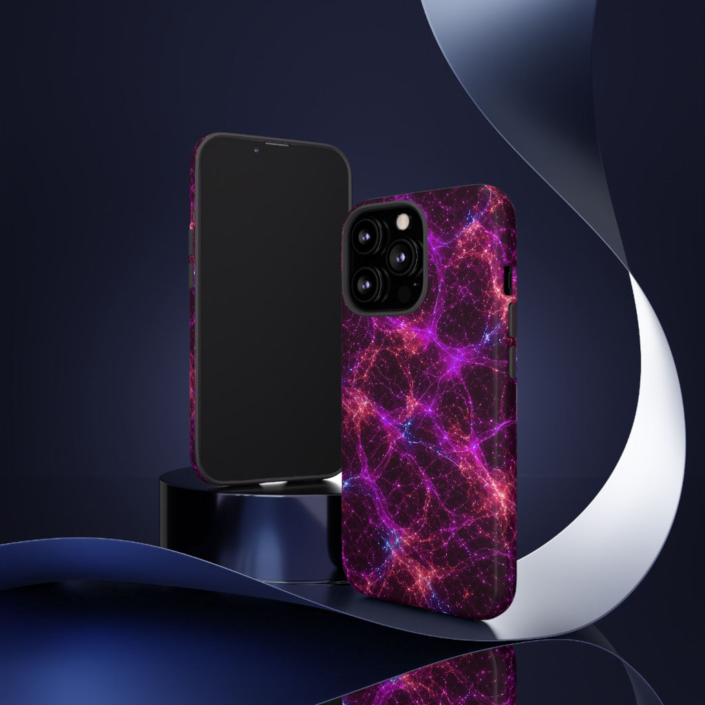 Neon Mycelium - Ember Orchid Phone Case