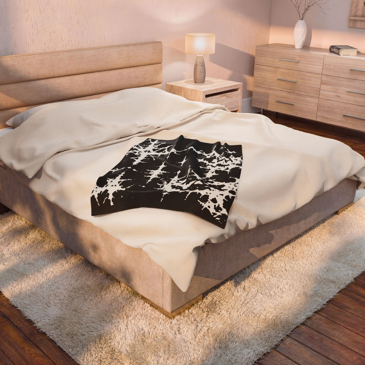 White Spiderweb Pumpkin Blanket
