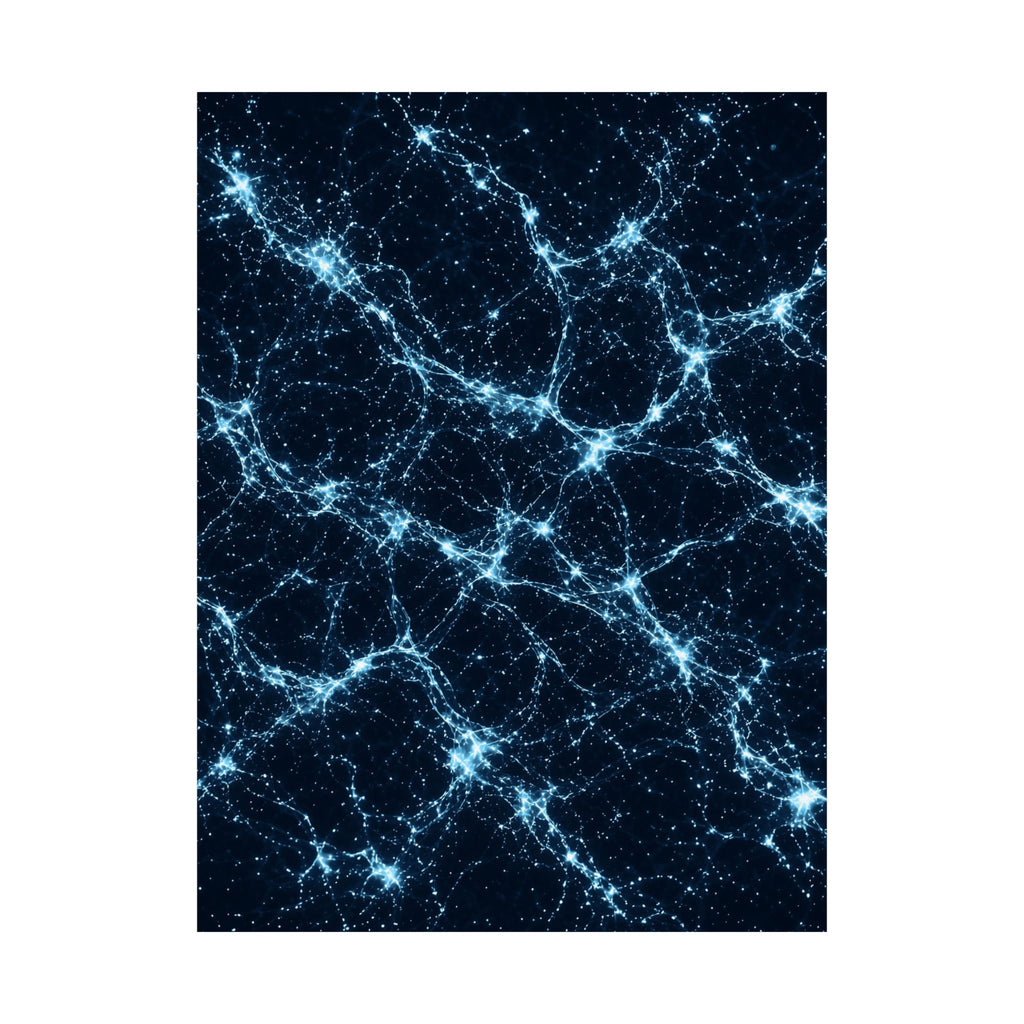 Neon Mycelium - Ice Crystal Poster
