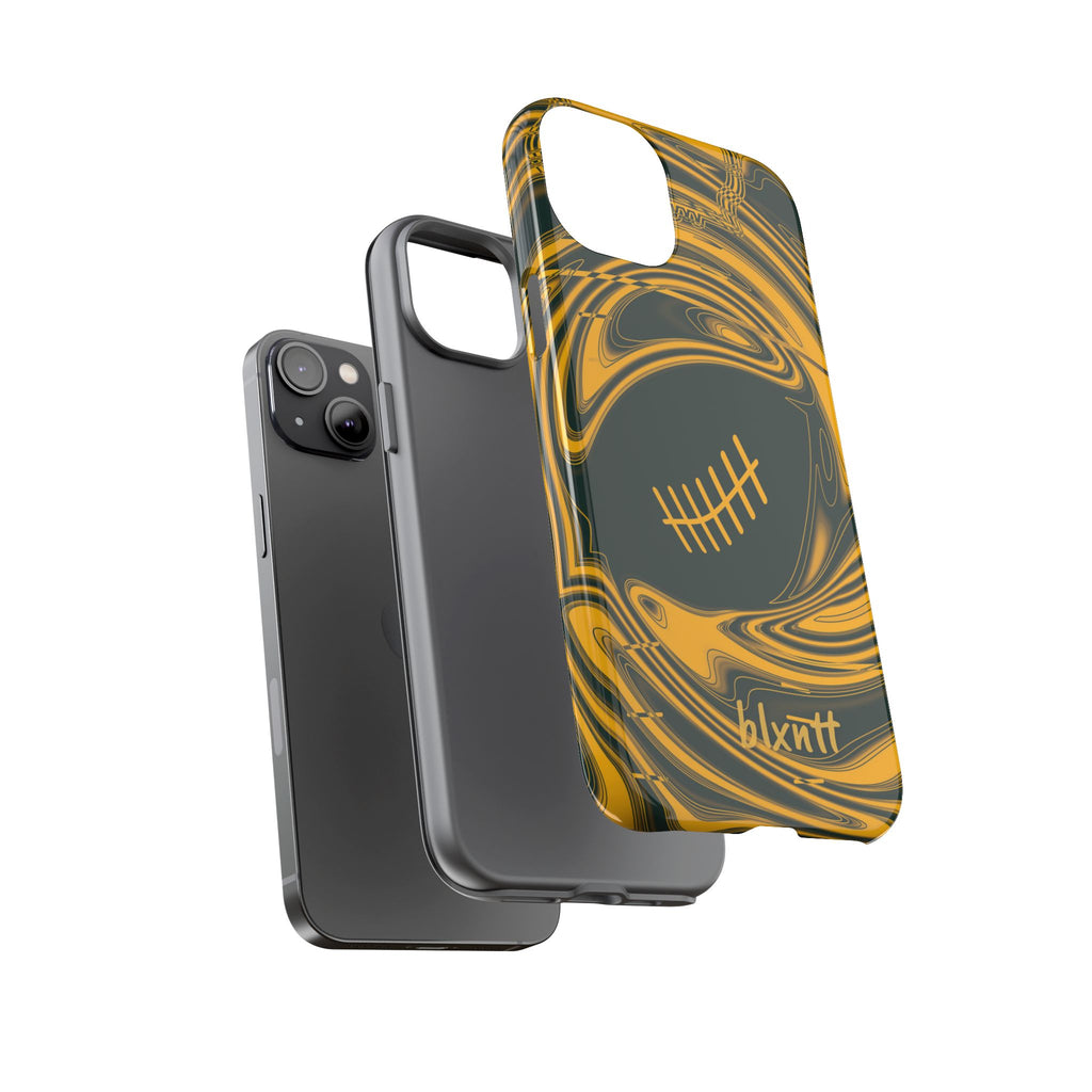 Green & Gold Trippy Football Phone Case