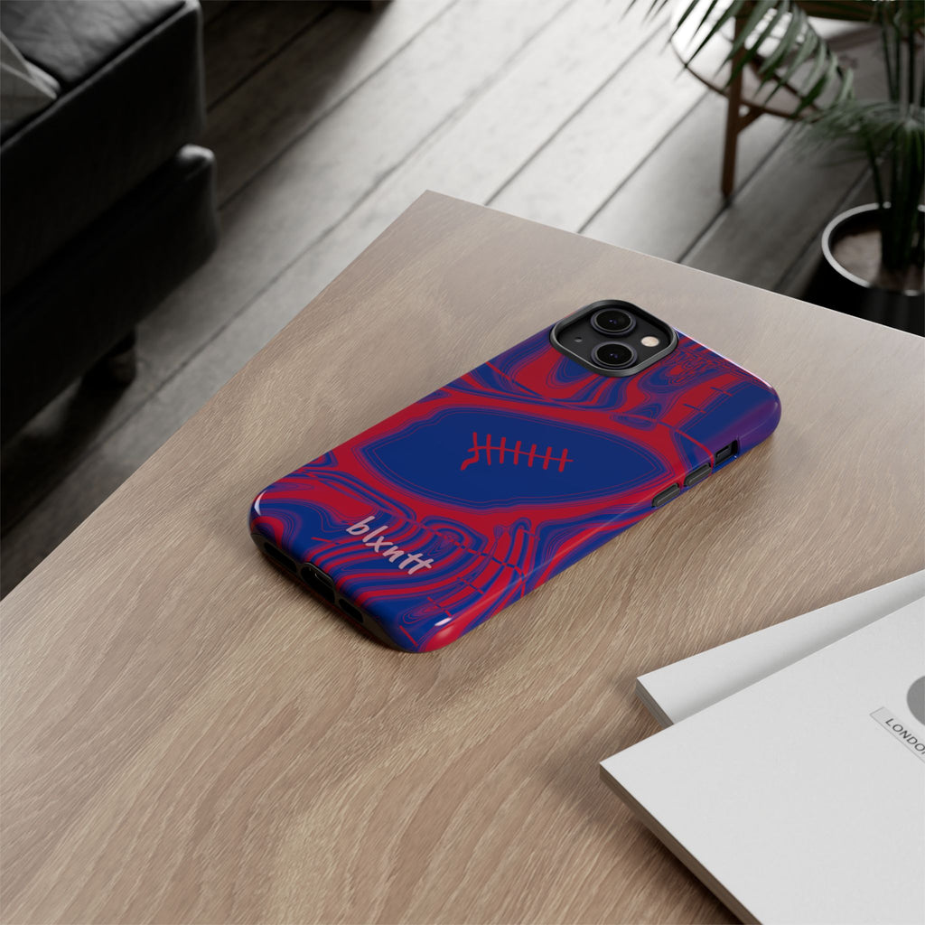 Royal Blue & Red Trippy Football Phone Case