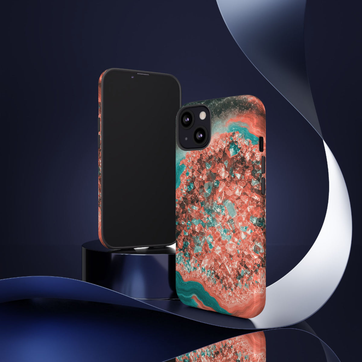 Geode Core - Coral Teal Phone Case