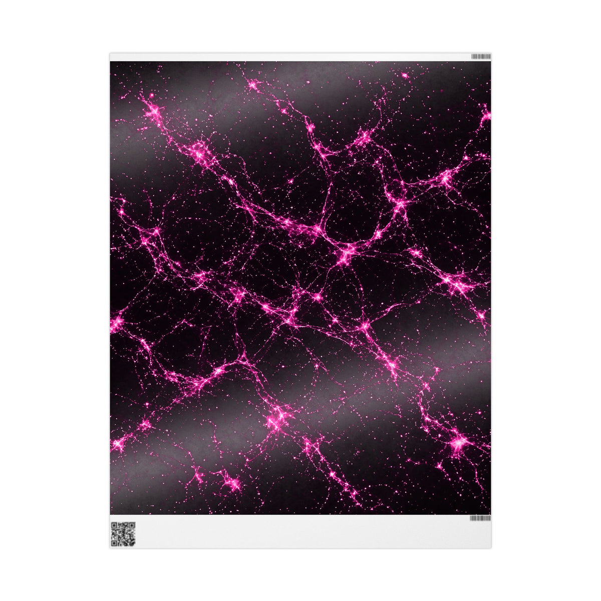 Neon Mycelium - Hot Pink Pulse Wrapping Paper